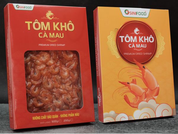 Hộp tôm khô 2 mặt